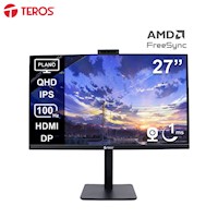 MONITOR CORPORATIVO TEROS TE 2715CS QHD IPS 100HZ  HDMI DP AUDIO OUT CÁMARA 5MP