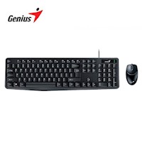 COMBO TECLADO GENIUS + MOUSE KM-170 USB MULTIMEDIA NEGRO