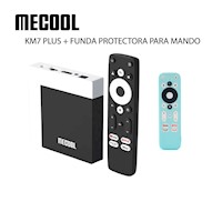 MECOOL KM7 PLUS + FUNDA CELESTE PARA MANDO-Fluorescente