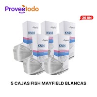 MASCARILLAS KN95 MAYFIELD FISH TYPE X 100 UNIDADES COLOR BLANCO