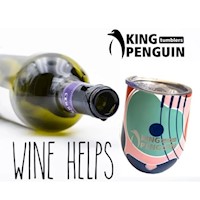 Set de 4 Vasos Termicos de Acero con Tapa - King Penguin Tumblers