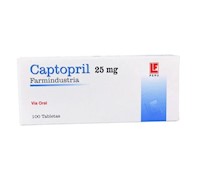 Captopril 25 mg  - Caja 100UN