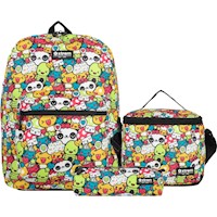 Triple Pack Mochila Escolar + Lonchera + Estuche Animals