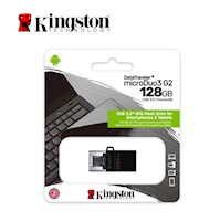 Memoria MicroDuo Kingston 128GB 3.0 USB OTG Plomo