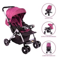 Coche Cuna De Paseo EBABY »KUPER» PINK