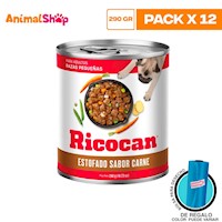 Ricocan Adulto Estofado Carne Raza Pequeña Lta 290Gr X12 Un