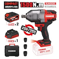 Llave de Impacto 3/4" Rankor RLIW20203 20V 1500Nm 2Bat x 5Ah Brushless