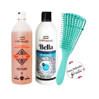 Shampoo MENO Antiresiduos + Bella Mascara Capilar La Brasiliana