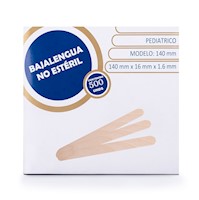 Baja Lengua de Madera No Estéril Pediátrico CAJA 500 UND