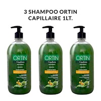 3 Shampoo Ortin Capillaire 1Lt.