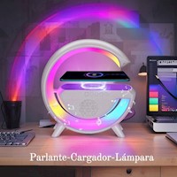 Cargador inalámbrico lámpara parlante y bluertooh multifuncional