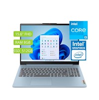 Laptop Lenovo IPS3 15IAN8 15.6" Intel Core i3 512GB SSD 8GB Azul