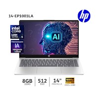 Laptop HP 14-Ep1001LA Ultra 5-125H/ 8Gb Ram/ 512Gb SSD/ 14 FHD/ W11-H/ A38P2LA