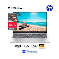 Laptop HP 15-FC0005LA AMD Ryzen3 7320U,8Gb Ram,256Gb SSD,15.6” FHD,Wind,802M8LA