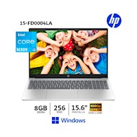 Laptop HP 15-FD0004LA Core i3-N305 8GB Ram 256GB SSD 15.6"FHD, Windows -802N6LA