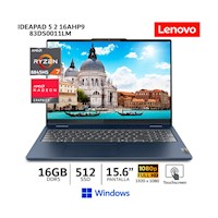 Lenovo IdeaPad 5 16AHP9 2 en 1, AMD R 7 8845HS 16Gb Ram, 512Gb SSD,16"WUXGA,Wind