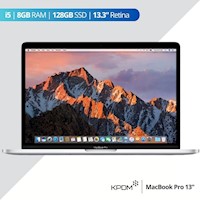 Laptop MacBook Pro 2017 i5 8GB 128GB 13.3" - Plateado - Reacondicionado - Grado A