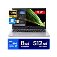 LAPTOP ACER A3 15.6" FHD Intel Core i7-1255U 8GB RAM 512GB SSD Windows 11 Home  Pure Silver