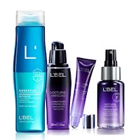 Rutina Facial Nocturné de Lbel Desmaquillador con Serum Hidratante Noche y Contorno