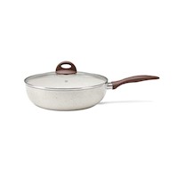 Wok Con Tapa 28cm 3.4L Brinox Smart Plus Blanco