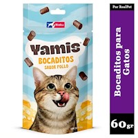 Snacks Yamis para Gato Bocaditos Sabor Pollo 60 gr