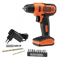 Taladro Atornillador inalambrico 12 V Black + Decker