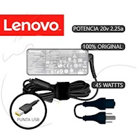 Cargador  Compatible Lenovo 20V 2.25 Punta USB 45 W