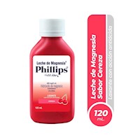 Leche de Magnesia Phillips 400 mg/5 mL Suspensión Oral Sabor Cereza