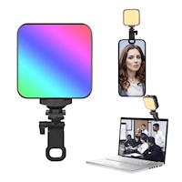 Luz Led RGB Para Selfies Recargable AY-83 Con Soporte Clip