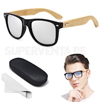 Lentes Negros Premium con Protección Filtro Azul + Estuche y paño