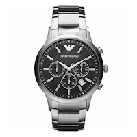 Reloj Emporio Armani Ar2434 Black and Silver para Caballero