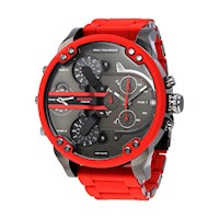 Reloj Diesel Mr. Daddy DZ7370 Red and Silver para Caballero Nuevo Original