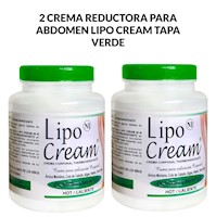 2 Crema Reductora para Abdomen Lipo Cream Tapa Verde