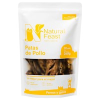 Snack Perro Natural Feast Patas de Pollo Deshidratadas 260gr