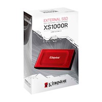 SSD Externo Kingston XS1000 2TB USB 3.2 Gen 2 Tipo-C Alta Velocidad Color Rojo
