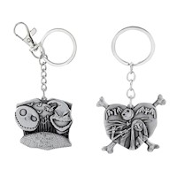Llaveros con dijes de película Jack and Sally