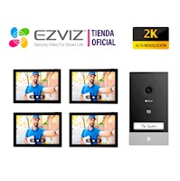 Kit Videoportero Inteligente HP7 2K Exterior Eviz + 3 MONITORES