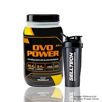 Proteína De Clara De Huevo Ovopower 1Kg Vainilla + Shaker