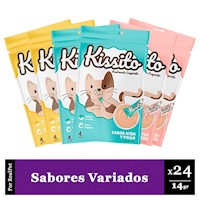Pack Snack Cremoso para Gato Kissito Varios Sabores 6 sobres