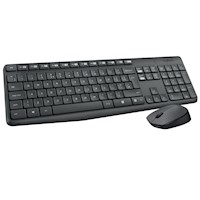 Logitech - Kit Inalámbrico Teclado + Mouse MK235 Resiste a Salpicaduras