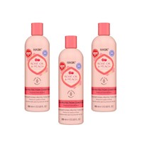 Shampoo Hask Rose Oil & Peach - 355ml x3 Unidades