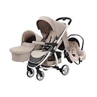Coche Cuna Carestino London Moisés 3 en 1 Beige