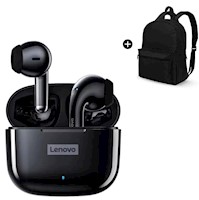 Audifonos Lenovo LP40 PRO Bluetooth TWS Negro + Mochila basica de regalo