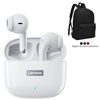 Audifonos Lenovo LP40 PRO Bluetooth TWS Blanco + Mochila basica de regalo