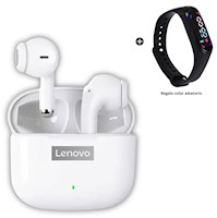 Audifono Lenovo LP40 PRO Bluetooth 5.1 Blanco + Reloj Pulsera de regalo