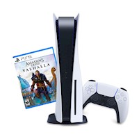 Consola Playstation 5 lector de discos Ps5 + Assassins Creed Valhalla Ps5