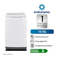 Lavadora automática Indurama Carga Superior 13KG LRI-13BLA Blanco