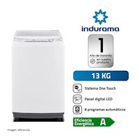 LAVADORA AUTOMATICA 13 KG INDURAMA LRI-13 BLA