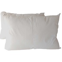 Almohada Clásica Lujo 2 plazas 50 x 65 cm Tela Color Blanco con cierre