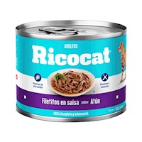 Ricocat Atún Adulto Filetitos En Salsa Lata x 5,64 Oz